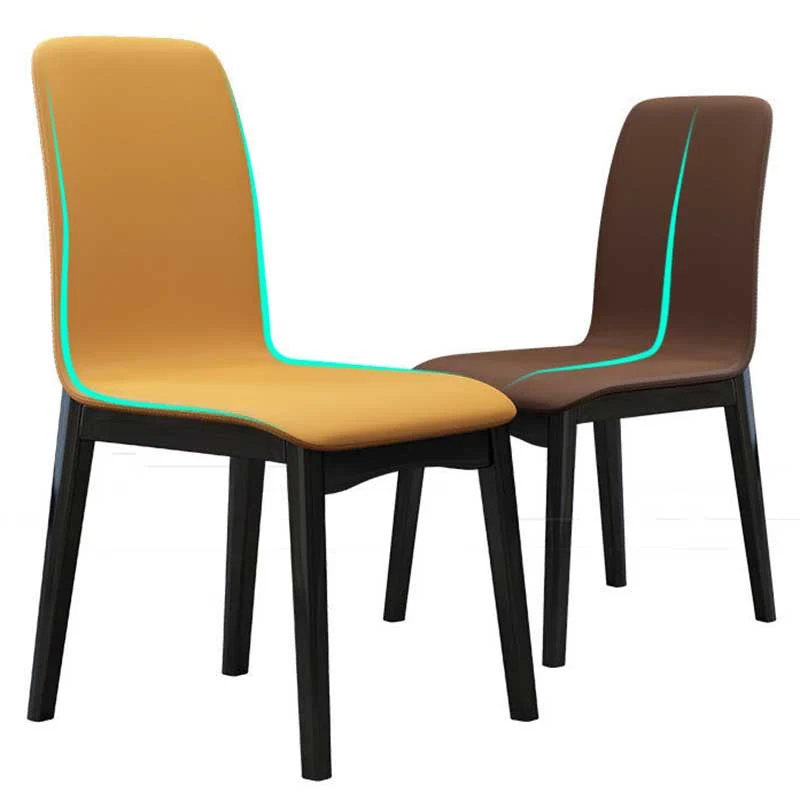 Sedia da sala da pranzo contemporanea ecopelle Sedia da pranzo Parsons con finitura opaca Clearhalo