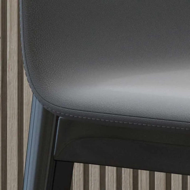 Sedia da sala da pranzo contemporanea ecopelle Sedia da pranzo Parsons con finitura opaca Clearhalo