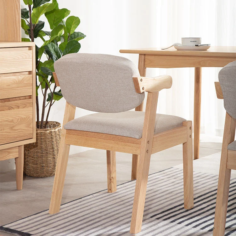 Sedia da sala da pranzo contemporanea legno Sedia da pranzo singola con schienale aperto Clearhalo