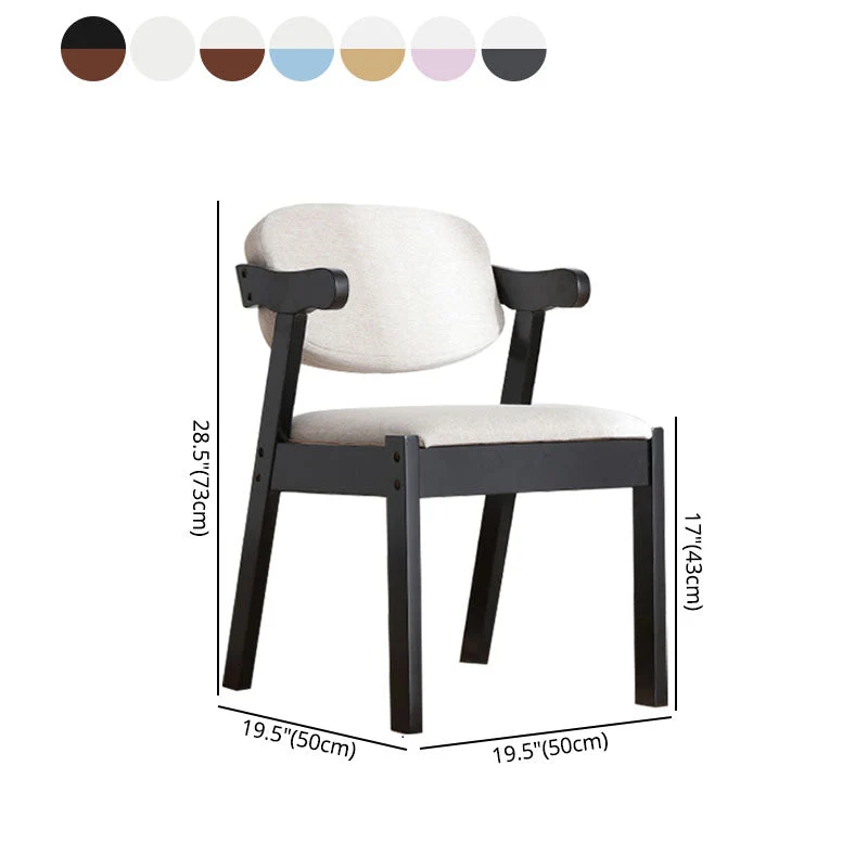Sedia da sala da pranzo contemporanea legno Sedia da pranzo singola con schienale aperto Clearhalo