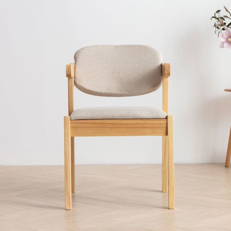 Sedia da sala da pranzo contemporanea legno Sedia da pranzo singola con schienale aperto Clearhalo