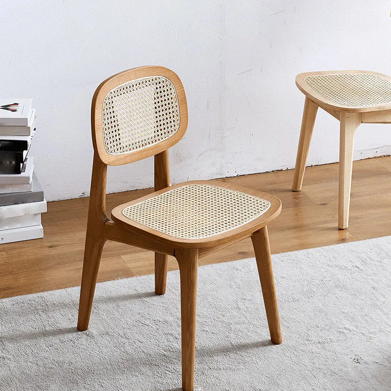 Sedia da sala da pranzo contemporanea legno Sedia da pranzo laterale con schienale aperto per uso domestico Clearhalo