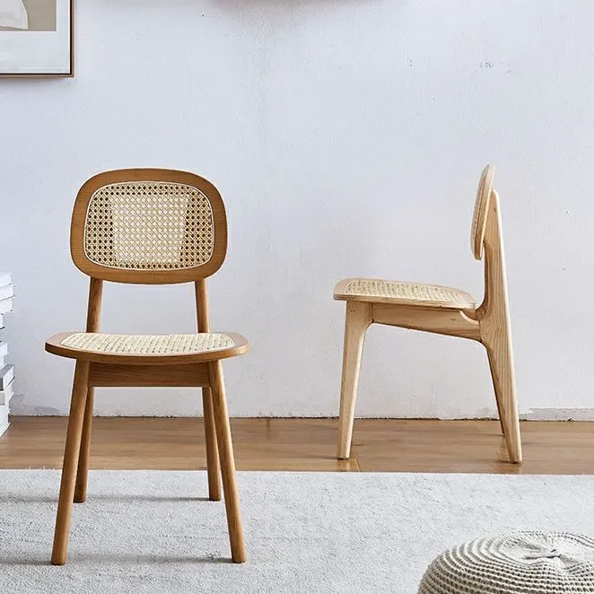 Sedia da sala da pranzo contemporanea legno Sedia da pranzo laterale con schienale aperto per uso domestico Clearhalo