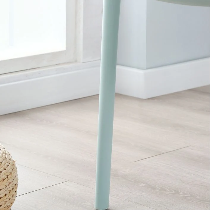 Sedia da sala da pranzo contemporanea plastica Sedia laterale impilabile per la casa con schienale solido Clearhalo