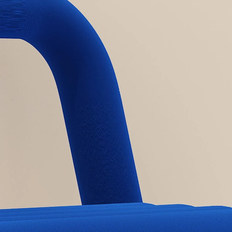 Sedia da sala da pranzo contemporanea velluto, sedia laterale metallo senza braccioli per uso domestico Clearhalo