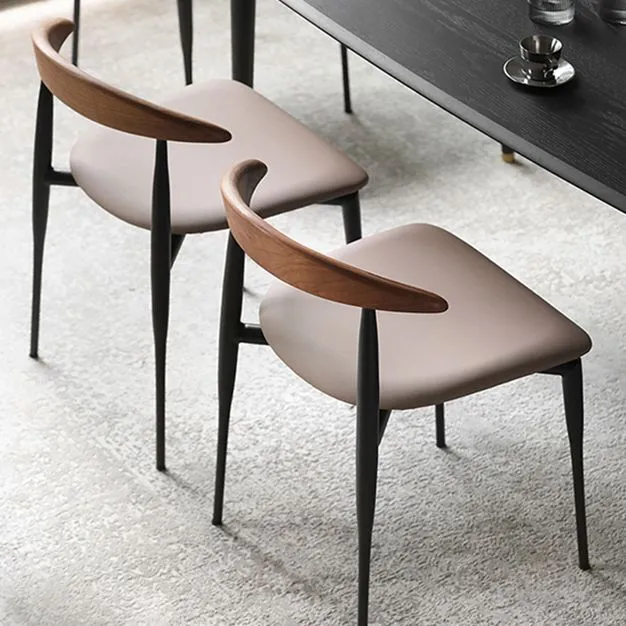 Sedia da sala da pranzo da cucina industriale metallo Sedia con schienale aperto Clearhalo