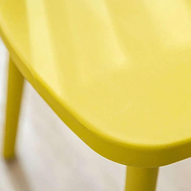 Sedia da sala da pranzo da cucina scandinava plastica, sedia Windsor con schienale laterale Clearhalo