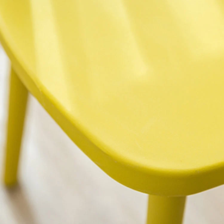 Sedia da sala da pranzo da cucina scandinava plastica, sedia Windsor con schienale laterale Clearhalo