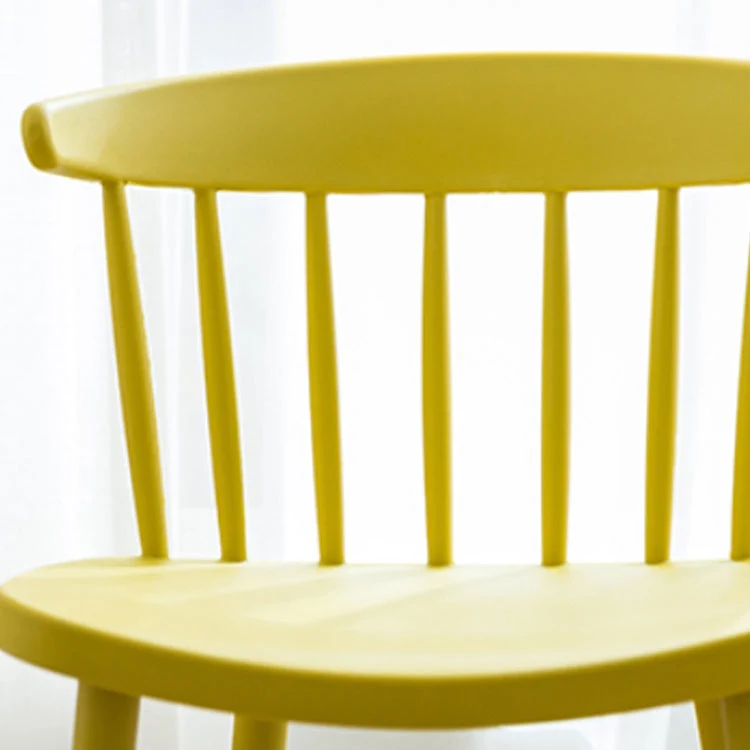 Sedia da sala da pranzo da cucina scandinava plastica, sedia Windsor con schienale laterale Clearhalo