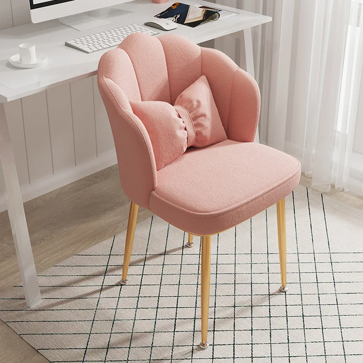 Sedia da sala da pranzo Glam Sedia da 16,5'' con schienale massiccio e largo con 4 gambe metallo per uso domestico Clearhalo