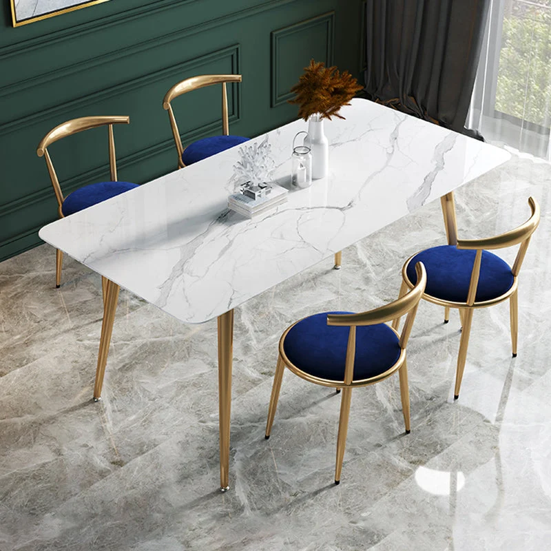 Sedia da sala da pranzo Glam velluto Sedia laterale da pranzo con schienale aperto per uso ristorante Clearhalo