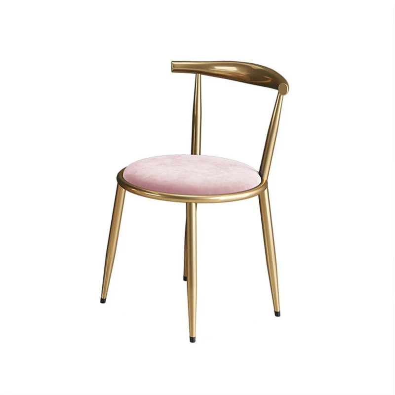 Sedia da sala da pranzo Glam velluto Sedia laterale da pranzo con schienale aperto per uso ristorante Clearhalo