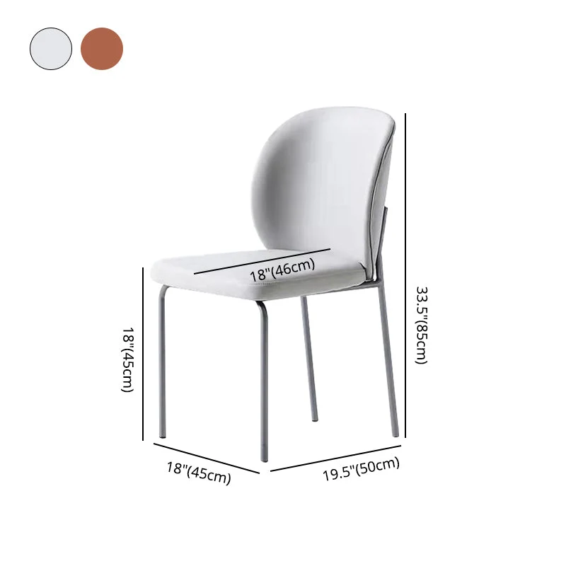 Sedia da sala da pranzo imbottita con gambe metallo con schienale alto per la casa contemporanea Clearhalo