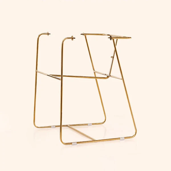 Sedia da sala da pranzo imbottita metallo con schienale aperto per la casa stile moderno Clearhalo