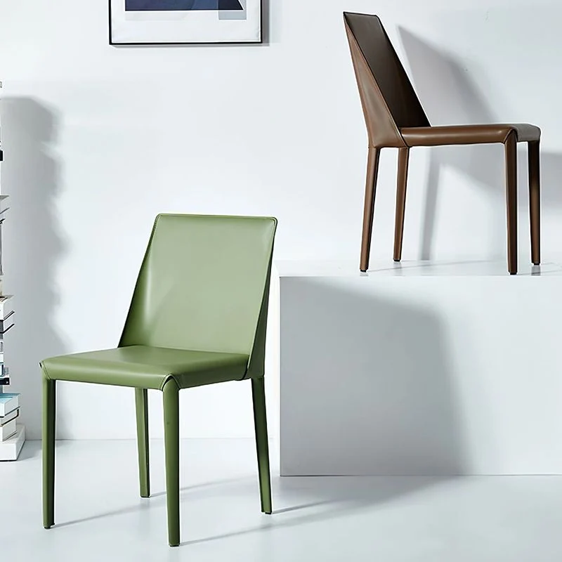 Sedia da sala da pranzo imbottita metallo con schienale massiccio per la casa industriale (set di 2) Clearhalo