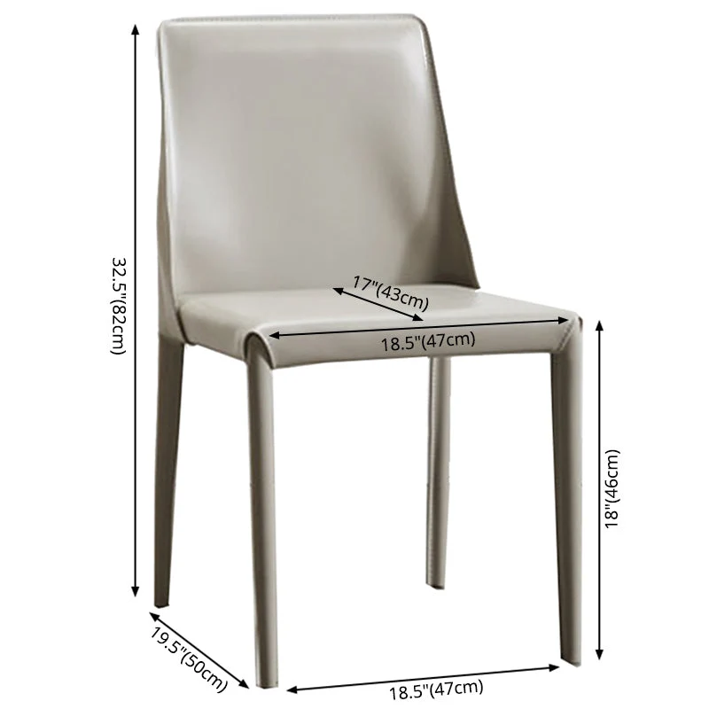 Sedia da sala da pranzo imbottita metallo con schienale massiccio per la casa industriale (set di 2) Clearhalo