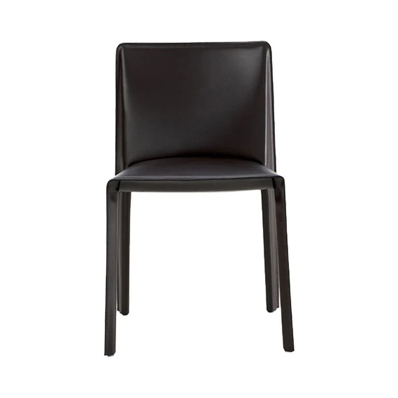 Sedia da sala da pranzo imbottita metallo con schienale massiccio per la casa stile moderno Clearhalo