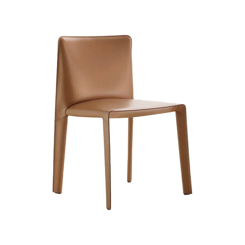 Sedia da sala da pranzo imbottita metallo con schienale massiccio per la casa stile moderno Clearhalo