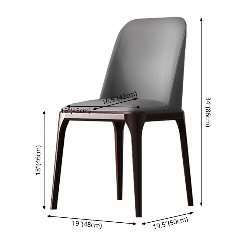 Sedia da sala da pranzo industriale legno massello con finitura opaca Parsons Clearhalo
