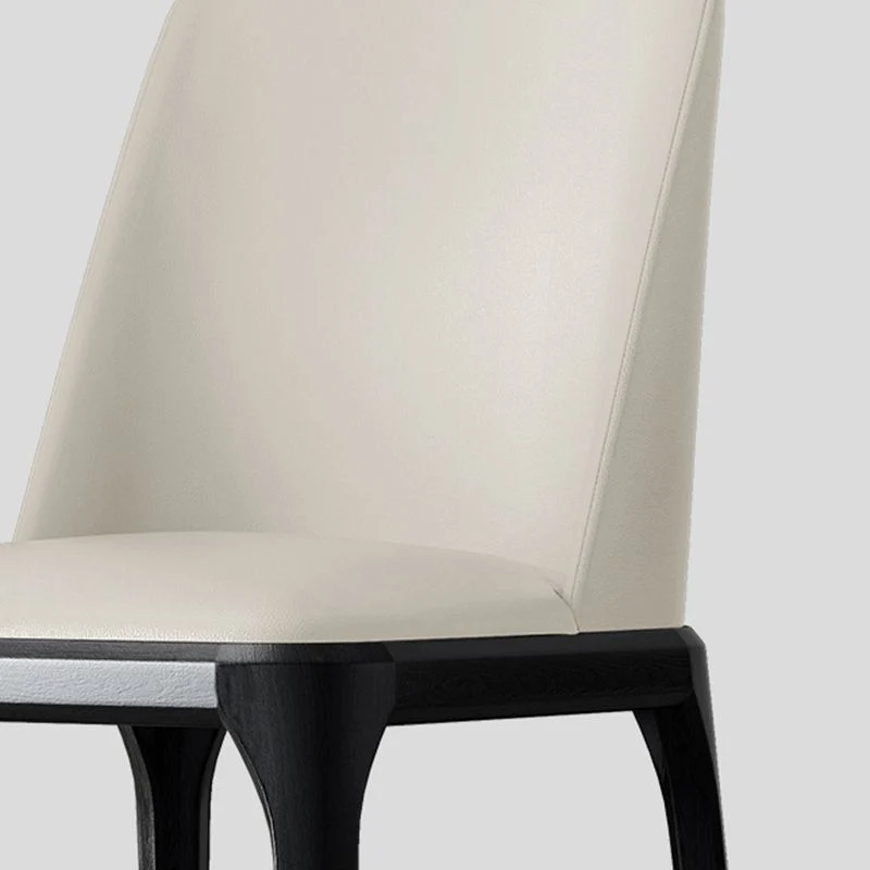 Sedia da sala da pranzo industriale legno massello con finitura opaca Parsons Clearhalo