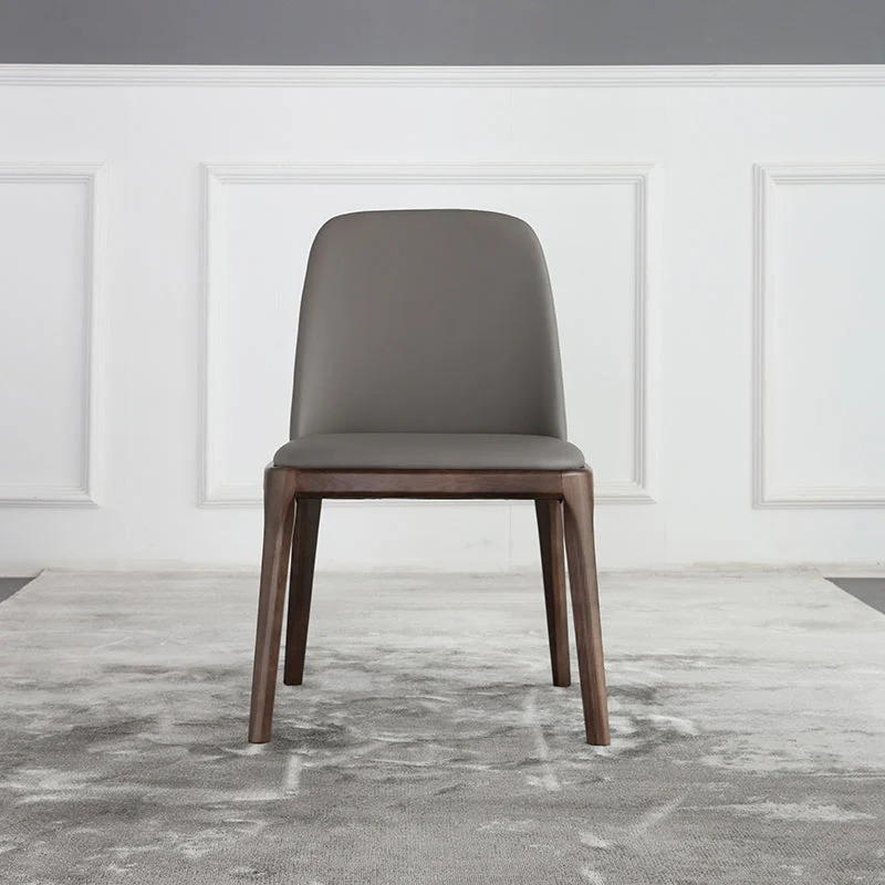 Sedia da sala da pranzo industriale legno massello con finitura opaca Parsons Clearhalo