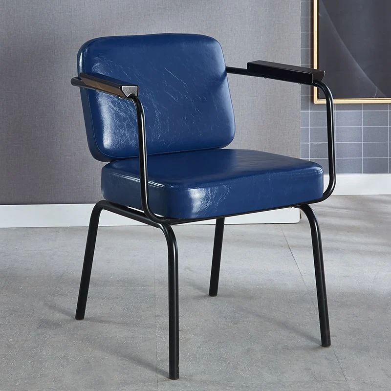 Sedia da sala da pranzo industriale metallo Poltrona da pranzo Parsons con finitura metallizzata Clearhalo