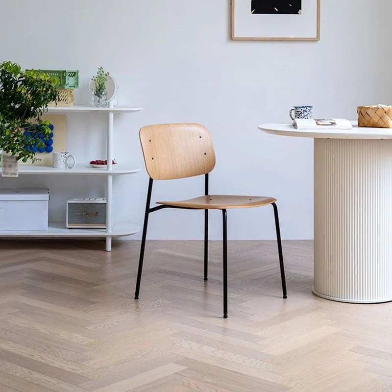 Sedia da sala da pranzo industriale metallo Sedia laterale da pranzo con schienale aperto senza braccioli per uso domestic...