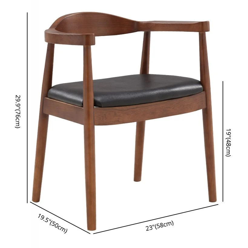 Sedia da sala da pranzo legno imbottita con schienale aperto per la casa contemporanea Clearhalo
