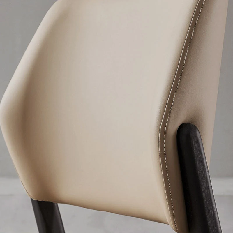 Sedia da sala da pranzo legno stile industriale con sedia laterale con schienale aperto Clearhalo