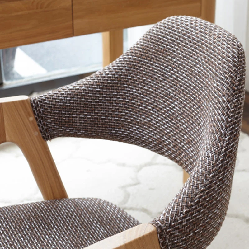 Sedia da sala da pranzo legno stile moderno Sedia laterale da pranzo con schienale aperto per uso domestico Clearhalo