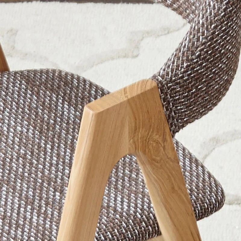 Sedia da sala da pranzo legno stile moderno Sedia laterale da pranzo con schienale aperto per uso domestico Clearhalo
