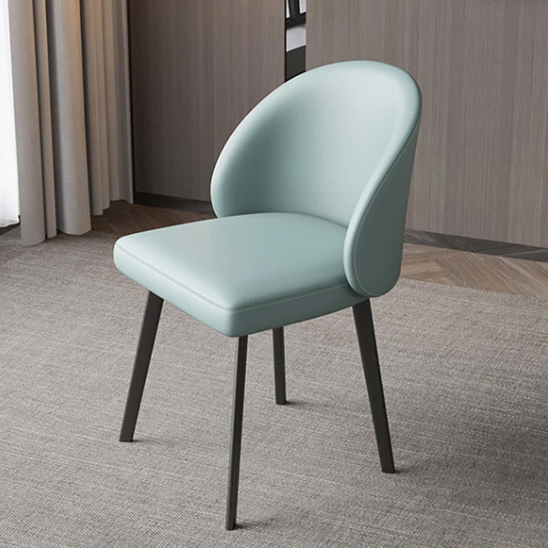 Sedia da sala da pranzo metallo con schienale massiccio stile industriale per cucina Clearhalo