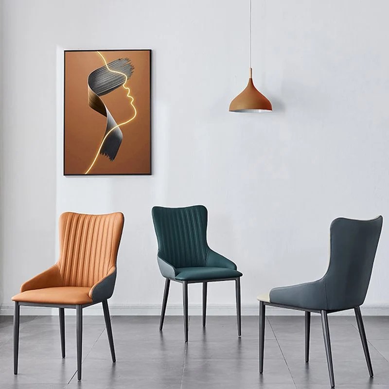 Sedia da sala da pranzo metallo con schienale massiccio e poltrona industriale per sala da pranzo Clearhalo