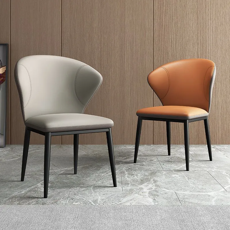 Sedia da sala da pranzo metallo con schienale laterale stile industriale per cucina Clearhalo