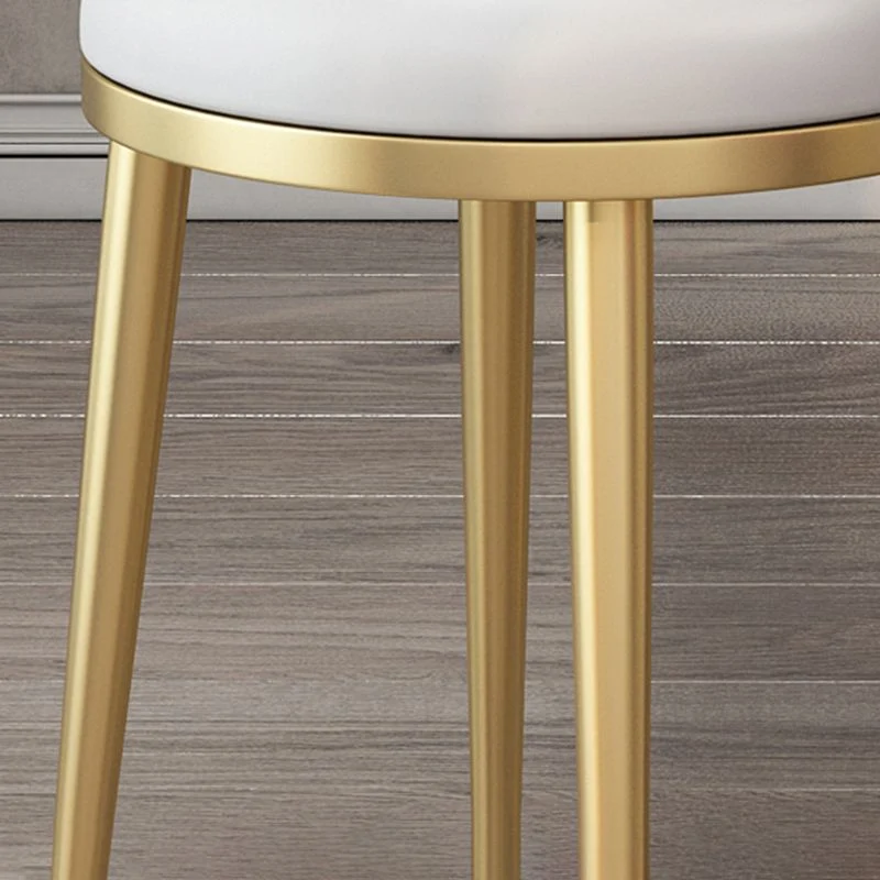 Sedia da sala da pranzo metallo glamour, sedia laterale da pranzo con schienale aperto senza braccioli per uso domestico C...
