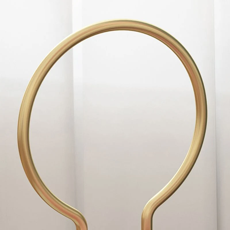 Sedia da sala da pranzo metallo glamour, sedia laterale da pranzo con schienale aperto senza braccioli per uso domestico C...