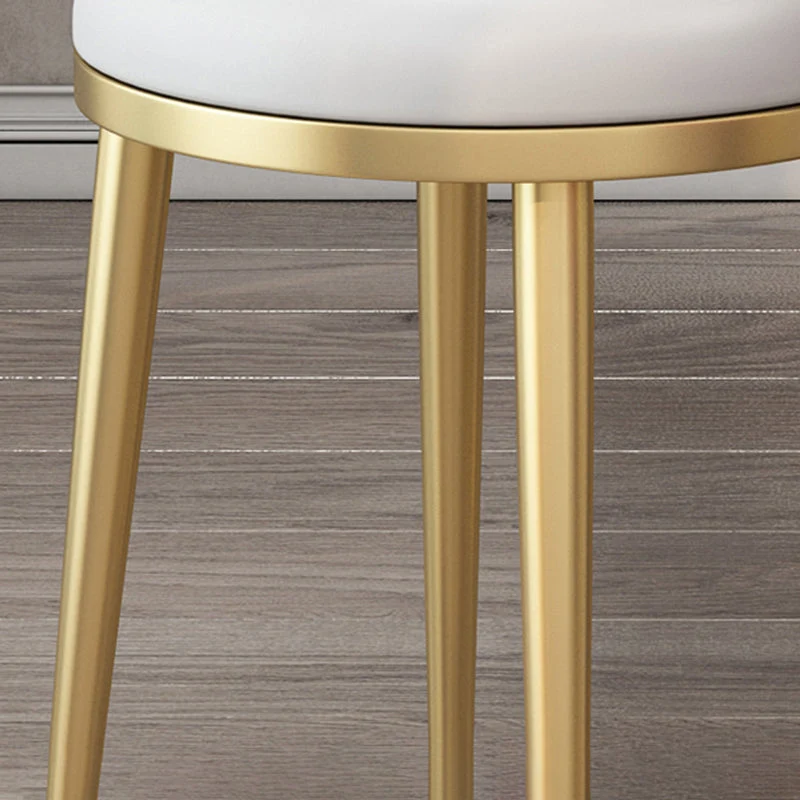 Sedia da sala da pranzo metallo glamour, sedia laterale da pranzo con schienale aperto senza braccioli per uso domestico C...
