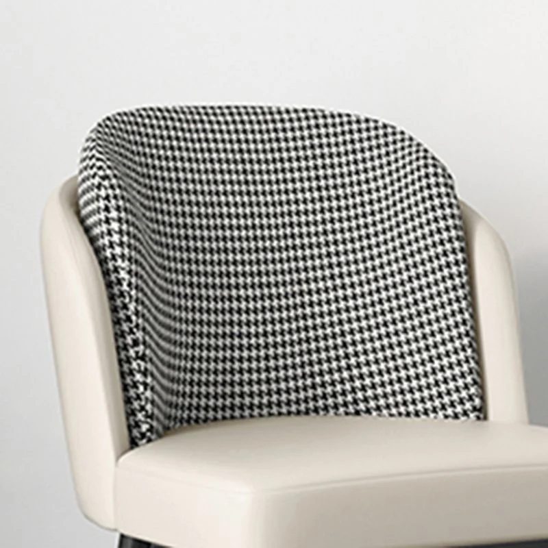 Sedia da sala da pranzo metallo glamour, sedia laterale da pranzo tessuto imbottito, per uso ristorante Clearhalo