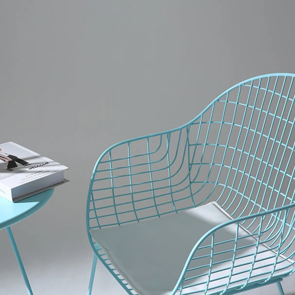 Sedia da sala da pranzo metallo stile moderno Windsor con schienale per cucina Clearhalo