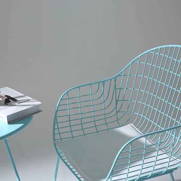 Sedia da sala da pranzo metallo stile moderno Windsor con schienale per cucina Clearhalo