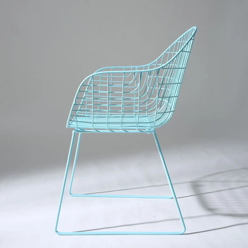 Sedia da sala da pranzo metallo stile moderno Windsor con schienale per cucina Clearhalo