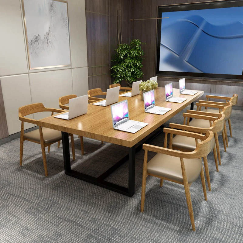 Sedia da sala da pranzo moderna con braccioli legno con schienale aperto per la casa Clearhalo
