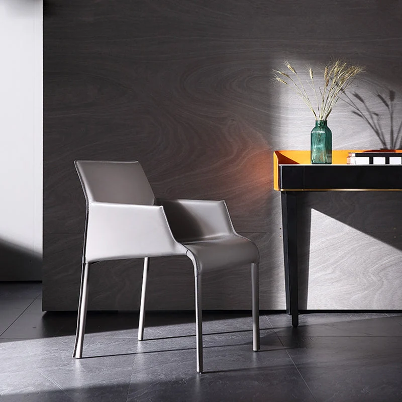 Sedia da sala da pranzo moderna con schienale solido per cucina Clearhalo