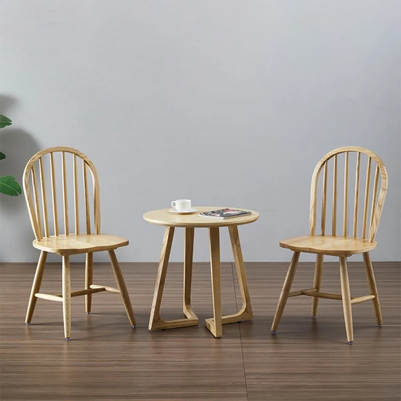 Sedia da sala da pranzo moderna legno Sedia laterale Windsor senza braccioli per uso domestico Clearhalo