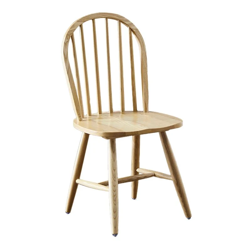 Sedia da sala da pranzo moderna legno Sedia laterale Windsor senza braccioli per uso domestico Clearhalo