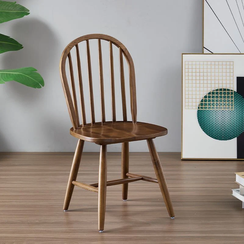 Sedia da sala da pranzo moderna legno Sedia laterale Windsor senza braccioli per uso domestico Clearhalo