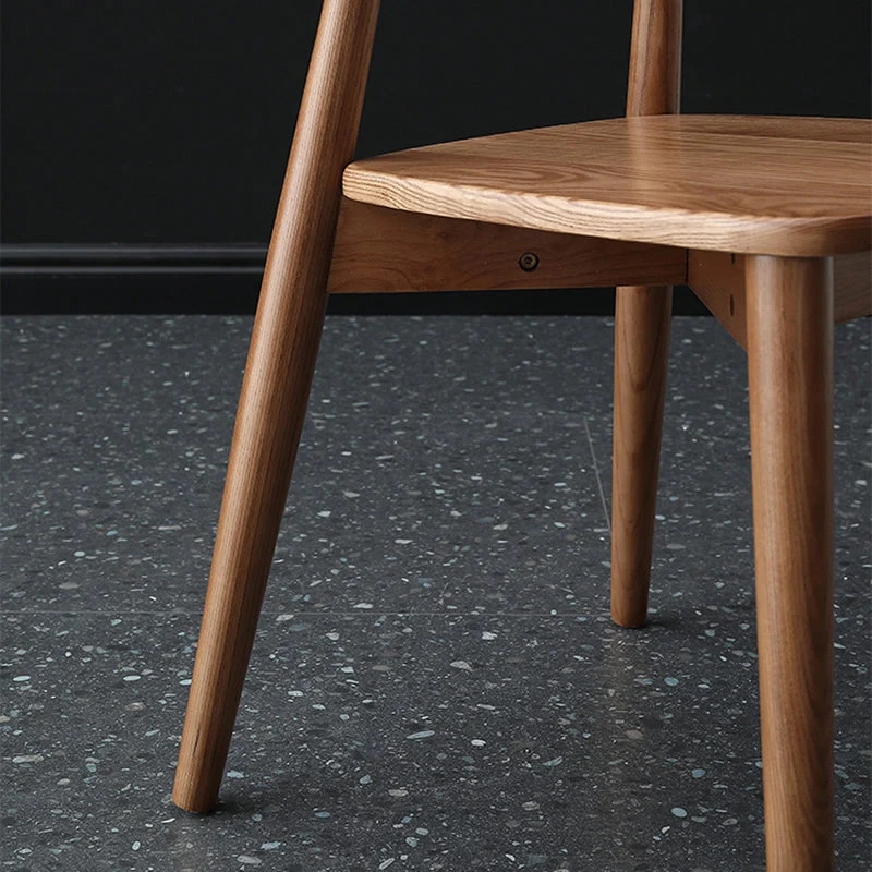 Sedia da sala da pranzo moderna legno Sedia da pranzo laterale con schienale aperto (set di 2) Clearhalo