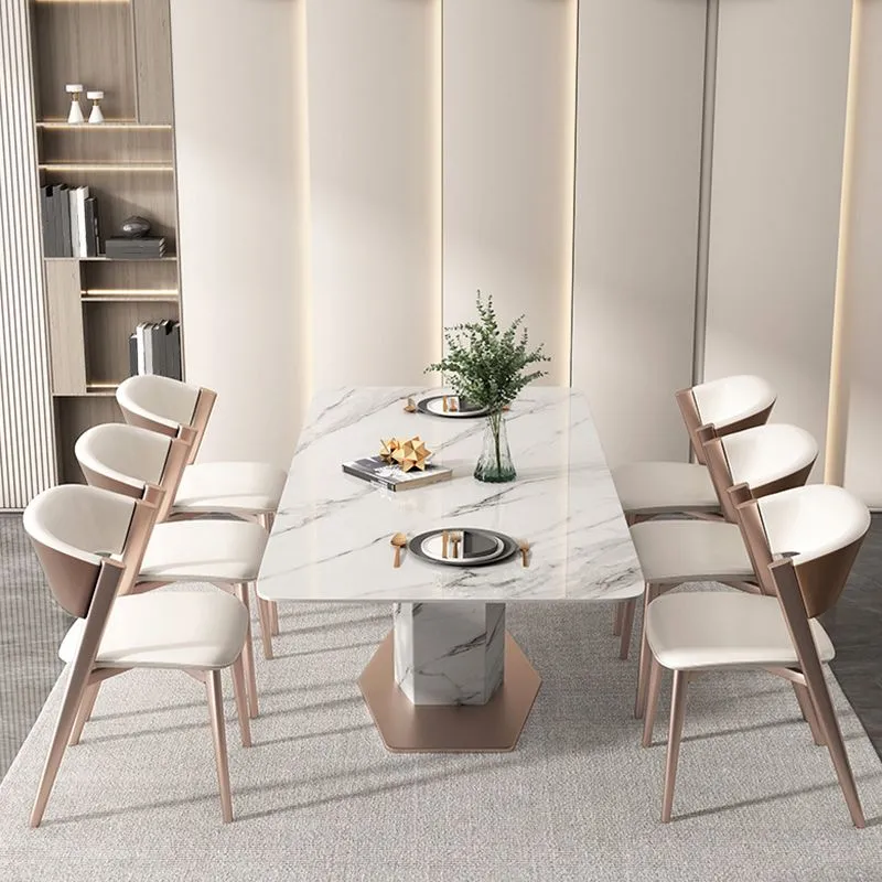 Sedia da sala da pranzo moderna metallo con schienale aperto per brasserie Clearhalo