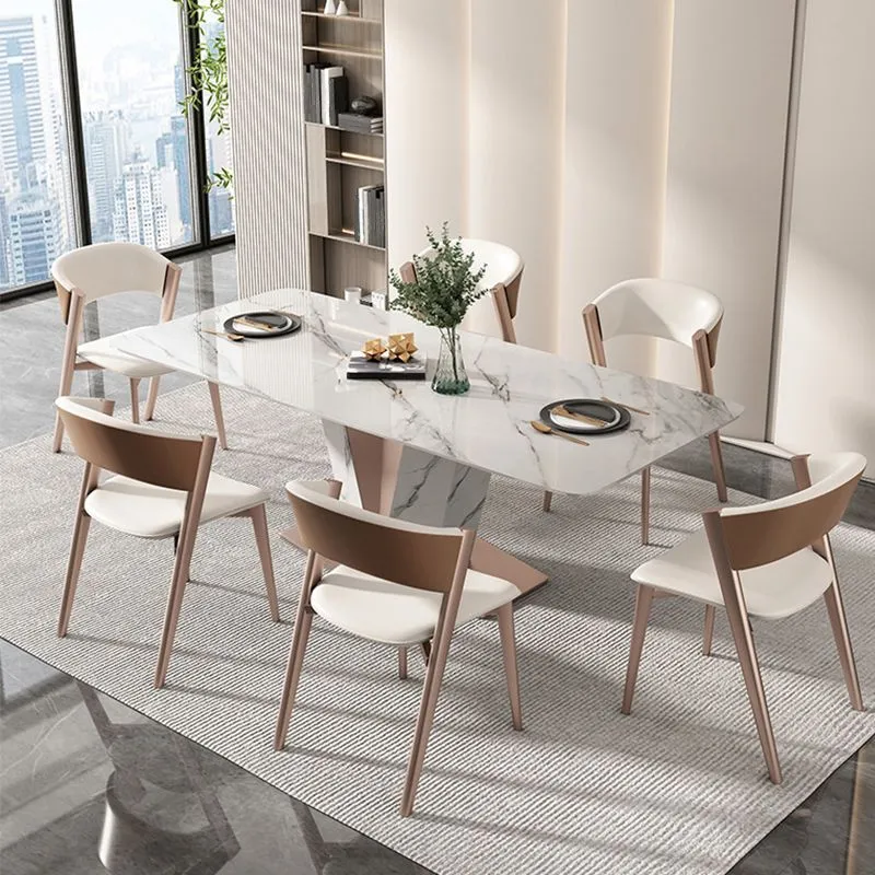 Sedia da sala da pranzo moderna metallo con schienale aperto per brasserie Clearhalo