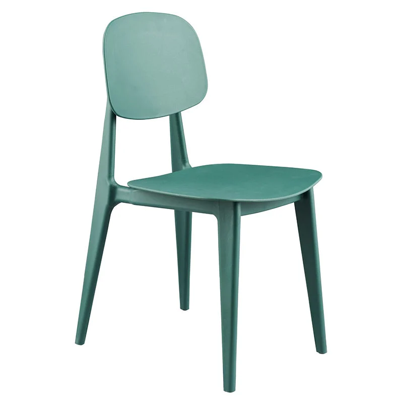 Sedia da sala da pranzo moderna plastica da 32 pollici con schienale aperto per la casa Clearhalo